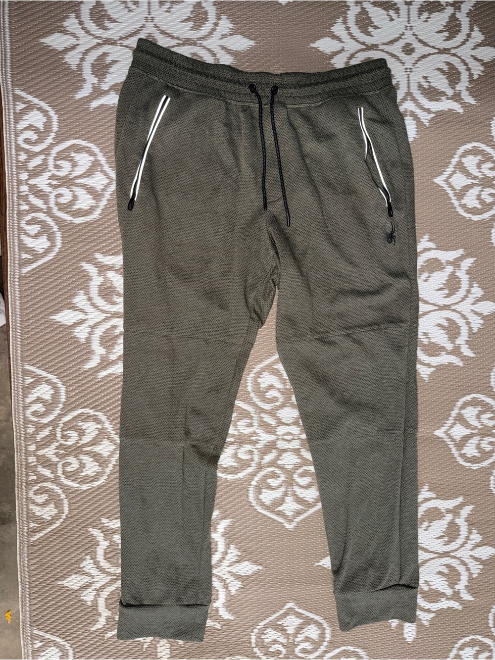 Spyder Men's Olive Jogger Sweatpants with Zippered Pockets